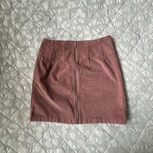 Dusty Rose Wild Fable corduroy Zipper Skirt. Size 4